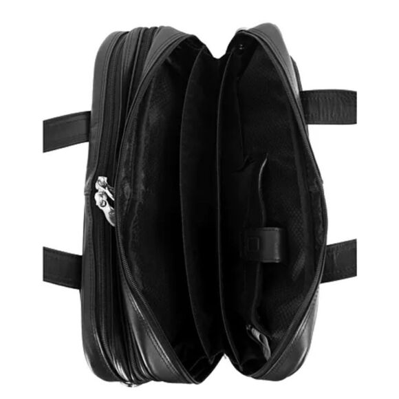 McKLEIN Pearson Leather 17 in.Exp Double compartment Laptop Briefcase bag $480 - Picture 16 of 16